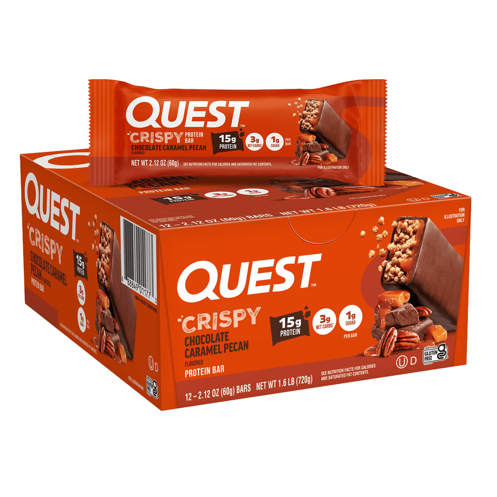 Chocolate Caramel Pecan Crispy Hero Protein Bars