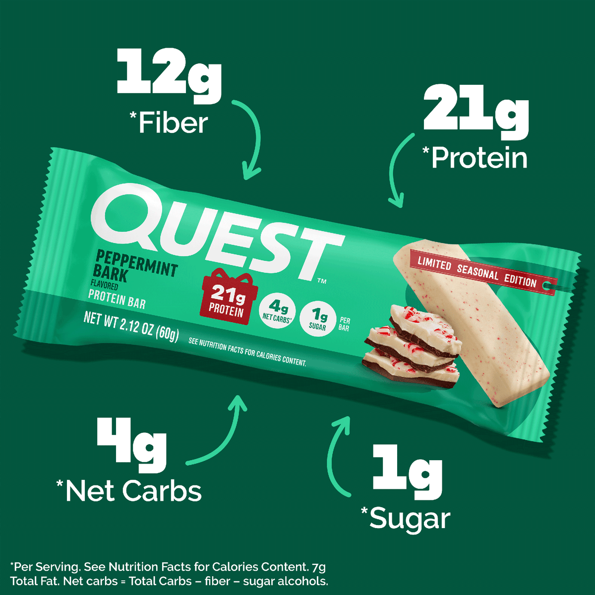Quest Nutrition Peppermint Bark Protein Bar