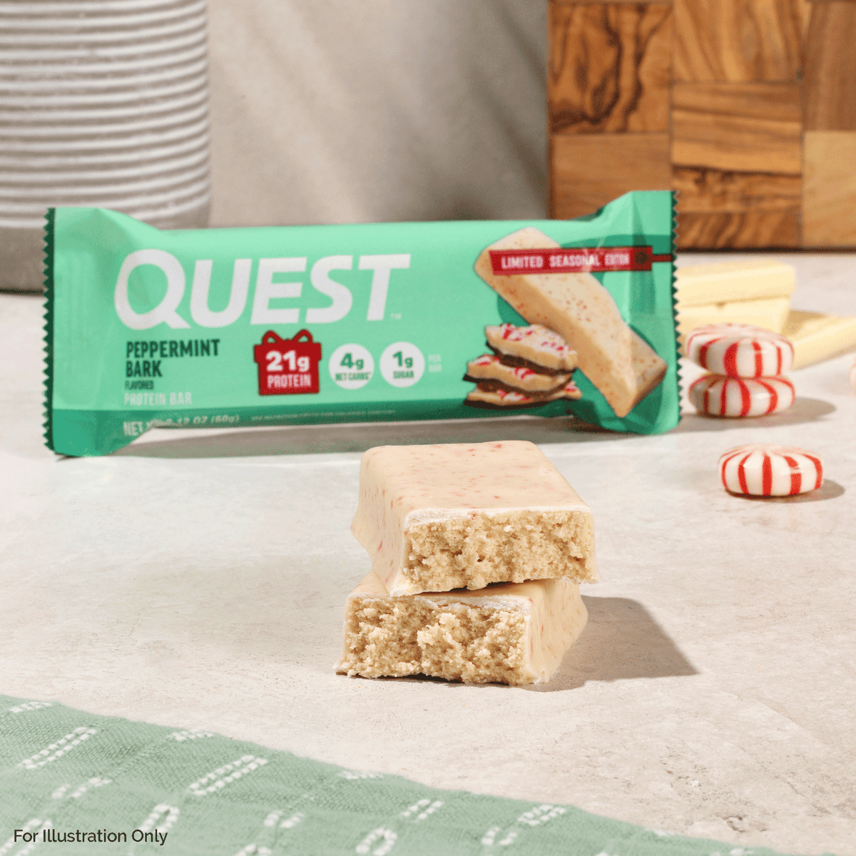 Quest Nutrition Peppermint Bark Protein Bar